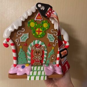 Disney Parks Mickey & Minnie Holiday Gingerbread House Popcorn Bucket
